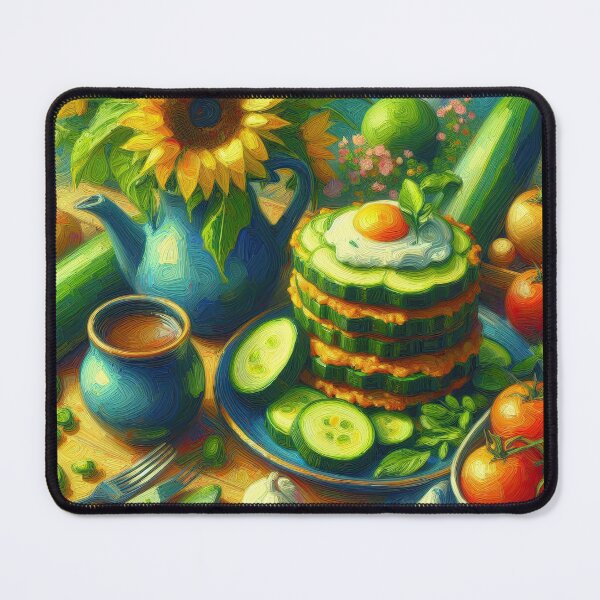 Item preview, Zucchini Fritters Impressionism Art Style designed and sold by artofuniverse.