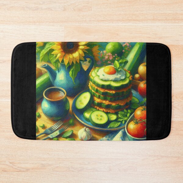 Item preview, Zucchini Fritters Impressionism Art Style designed and sold by artofuniverse.