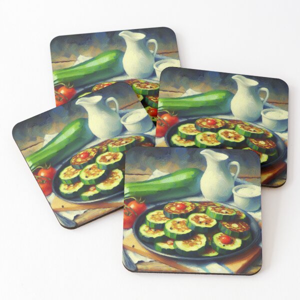 Item preview, Zucchini Fritters Impressionism Art Style designed and sold by artofuniverse.