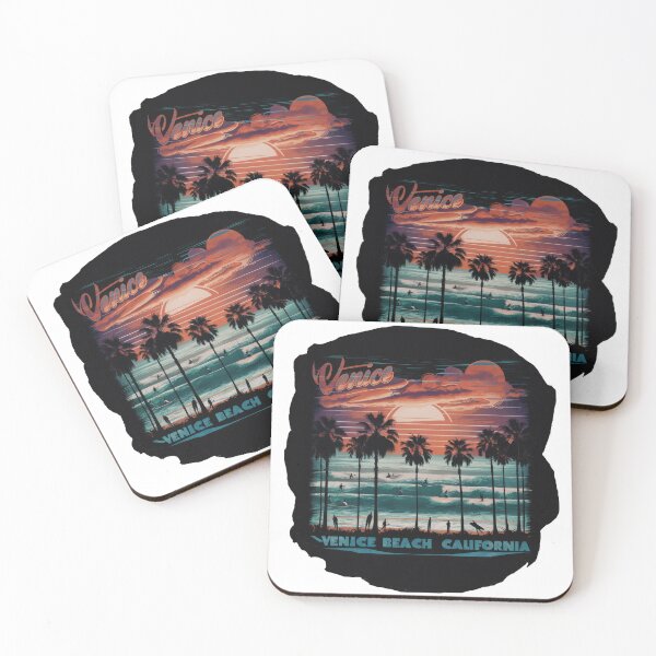Item preview, Vintage Minimal Retro Travel Design of Venice Beach – Surfing & Sunset designed and sold by pod24.