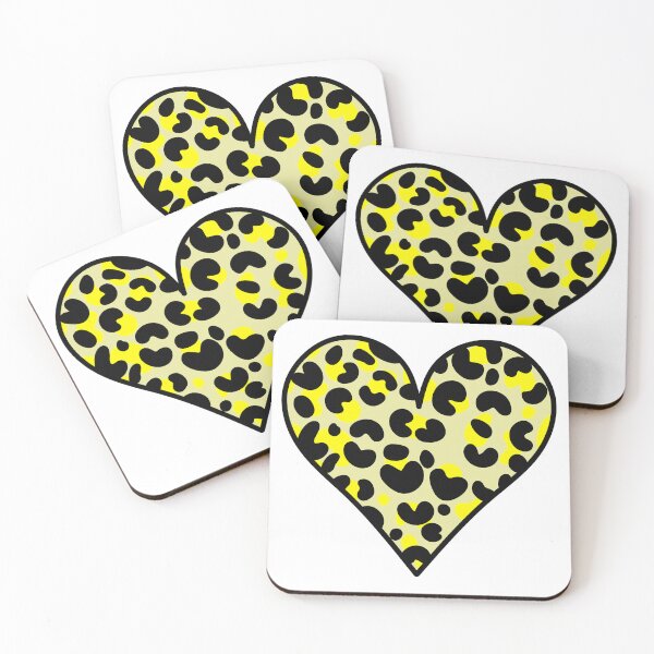 Item preview, Leopard Print Heart - Yellow  designed and sold by MrsCreative1.