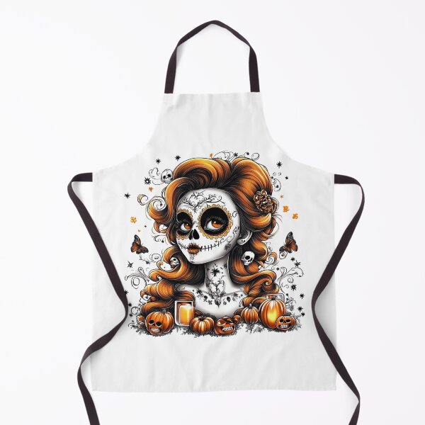 Item preview, Halloween girl with flowers, pumpkins and butterflies designed and sold by AlagonMaria.
