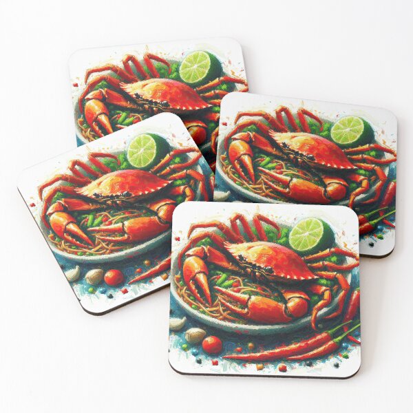 Item preview, Chili Crab Impressionism Art Style designed and sold by artofuniverse.