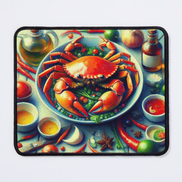 Item preview, Chili Crab Impressionism Art Style designed and sold by artofuniverse.