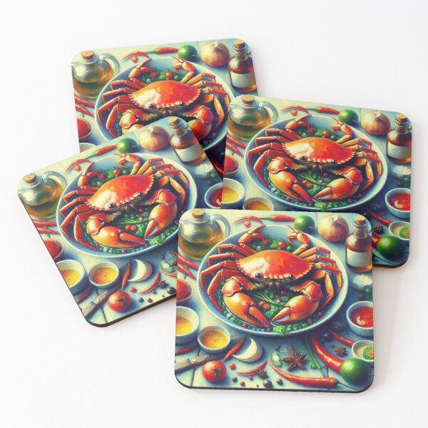 Item preview, Chili Crab Impressionism Art Style designed and sold by artofuniverse.