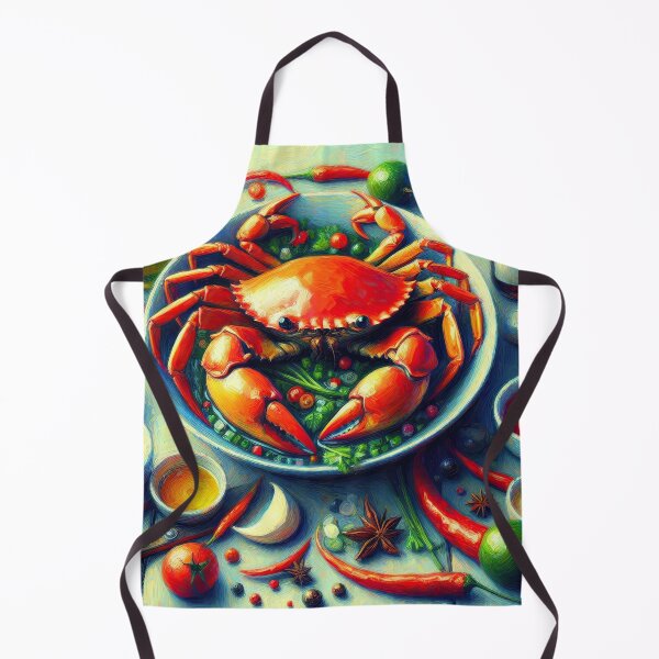 Item preview, Chili Crab Impressionism Art Style designed and sold by artofuniverse.