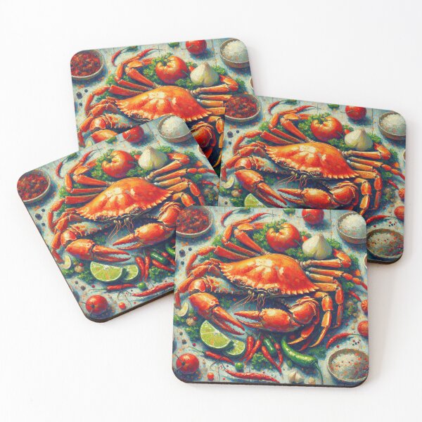 Item preview, Chili Crab Impressionism Art Style designed and sold by artofuniverse.