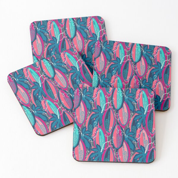 Item preview, Wild cucumber, Dark turquoise and pink version designed and sold by Alex  Blud.