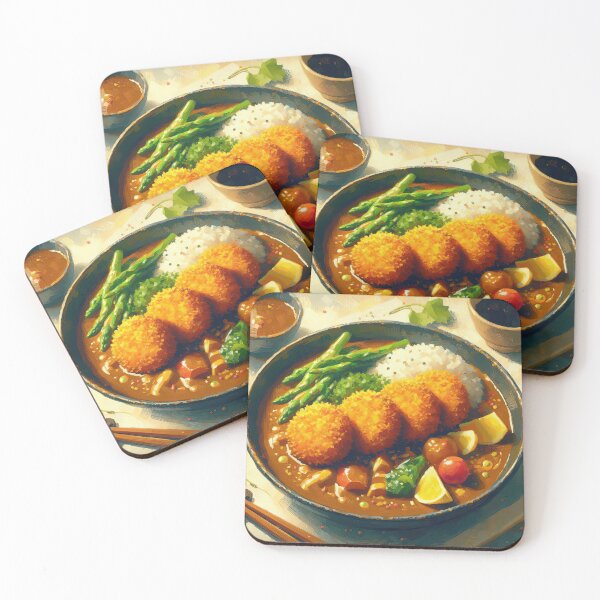 Item preview, Katsu Curry Impressionism Art Style designed and sold by artofuniverse.