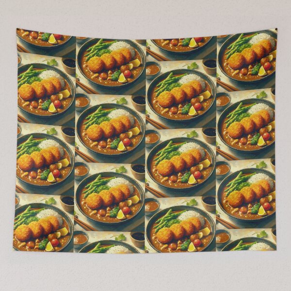 Item preview, Katsu Curry Impressionism Art Style designed and sold by artofuniverse.