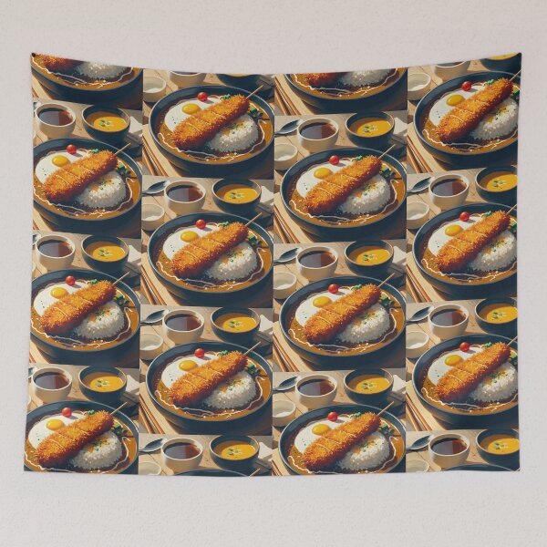 Item preview, Katsu Curry Impressionism Art Style designed and sold by artofuniverse.