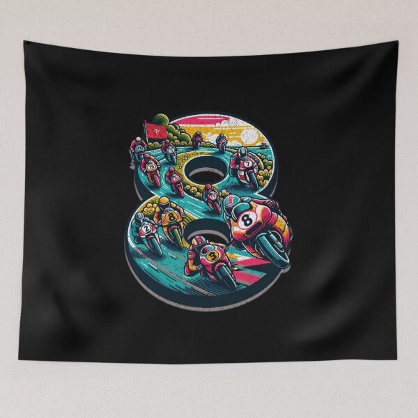 Item preview, Isle of Man - Road Racing Number 8  designed and sold by Speeddust.