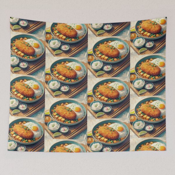 Item preview, Katsu Curry Impressionism Art Style designed and sold by artofuniverse.