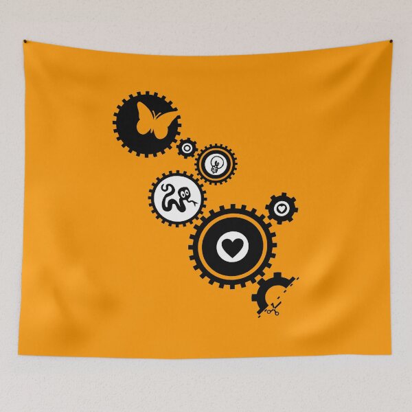 Item preview, Copy of Gears orange art design - Youthful and fun design that reflects the gears in your head in full steam ahead action! designed and sold by amoreternoshop.