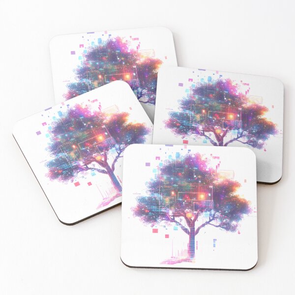 Item preview, Neon Pixelated Tree of Digital Growth designed and sold by PixelReverb.