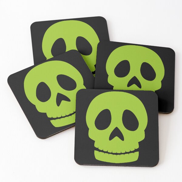Item preview, Green Cartoon Skull designed and sold by galaxydaydreams.