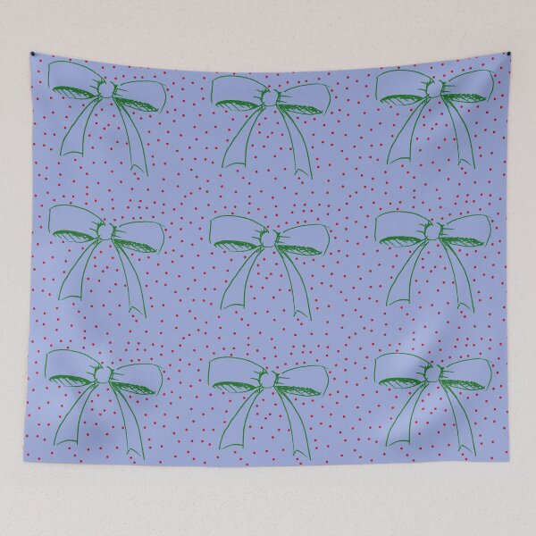 Item preview, Puffy  Emerald Bow Rich Red polka dots designed and sold by MagentaTwilight.