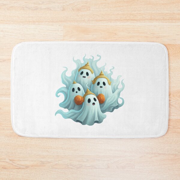 Item preview, Cute ghosts in Thai traditional costumes celebrate Halloween with festive charm designed and sold by prkpuriku.