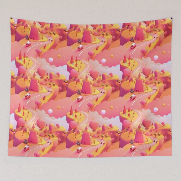 Item preview, Road on a hill, colorful, pattern designed and sold by mind-coloring.
