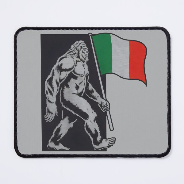 Item preview, Bigfoot holding an Italian flag designed and sold by Firas Aljazzar.