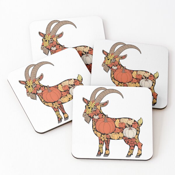 Item preview, Goat sticker, Autumn Pumpkin Fall Goat Thanksgiving Gift designed and sold by SlocifieShop.