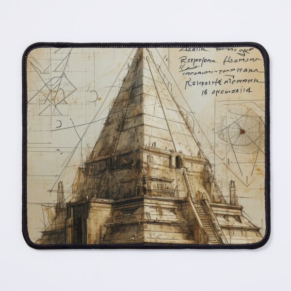 Item preview, Mysterious pyramids in architectural sketch style designed and sold by Piotrek0001.