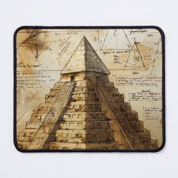 Item preview, Mysterious pyramids in architectural sketch style designed and sold by Piotrek0001.