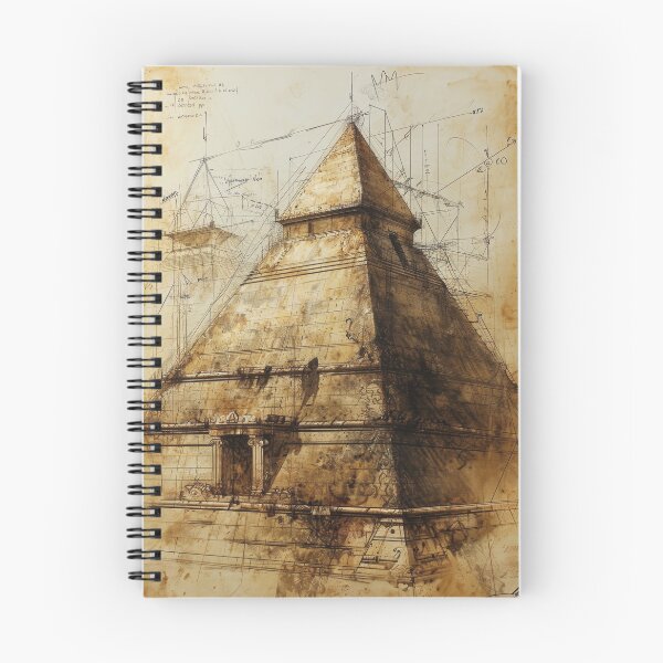 Item preview, Mysterious pyramids in architectural sketch style designed and sold by Piotrek0001.