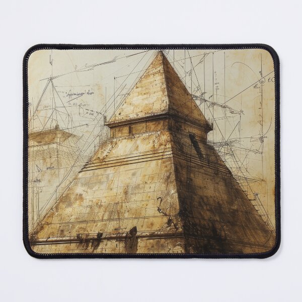 Item preview, Mysterious pyramids in architectural sketch style designed and sold by Piotrek0001.