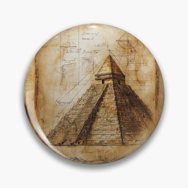 Item preview, Mysterious pyramids in architectural sketch style designed and sold by Piotrek0001.