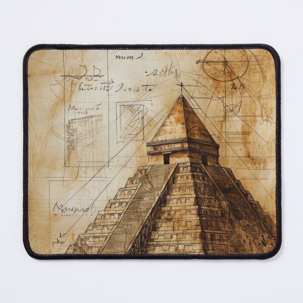 Item preview, Mysterious pyramids in architectural sketch style designed and sold by Piotrek0001.