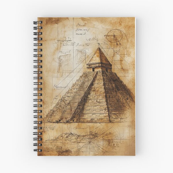 Item preview, Mysterious pyramids in architectural sketch style designed and sold by Piotrek0001.