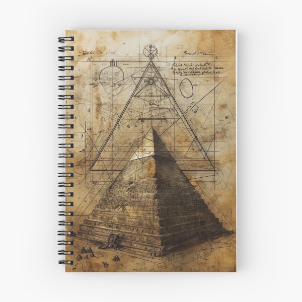 Item preview, Mysterious pyramids in architectural sketch style designed and sold by Piotrek0001.
