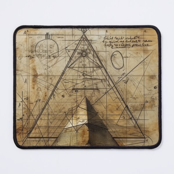 Item preview, Mysterious pyramids in architectural sketch style designed and sold by Piotrek0001.