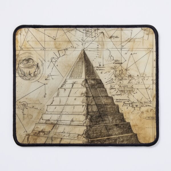 Item preview, Mysterious pyramids in architectural sketch style designed and sold by Piotrek0001.