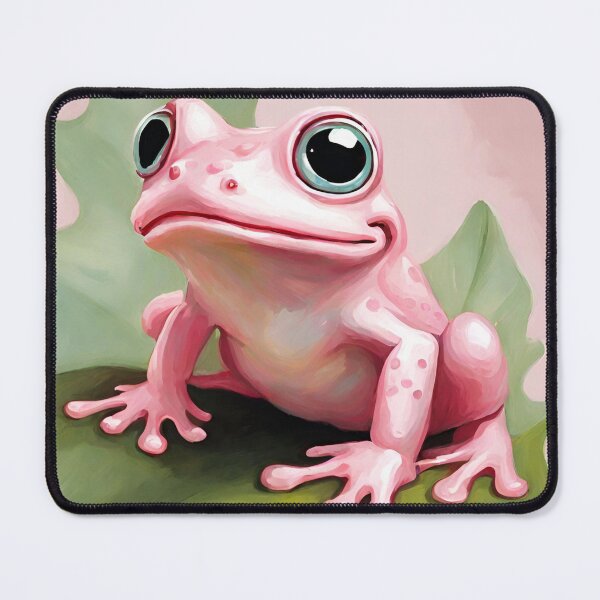 Item preview, Pink cute frog with pink background  designed and sold by HawaiiSofia.