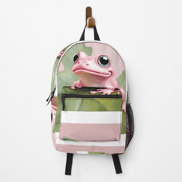 Item preview, Pink cute frog with pink background  designed and sold by HawaiiSofia.