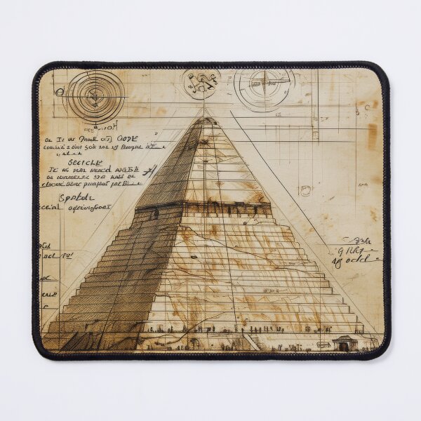 Item preview, Mysterious pyramids in architectural sketch style designed and sold by Piotrek0001.