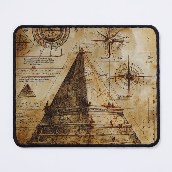 Item preview, Mysterious pyramids in architectural sketch style designed and sold by Piotrek0001.