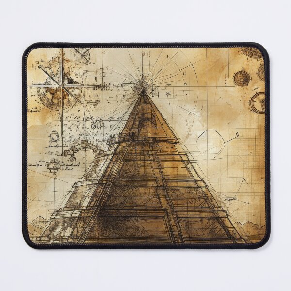 Item preview, Mysterious pyramids in architectural sketch style designed and sold by Piotrek0001.