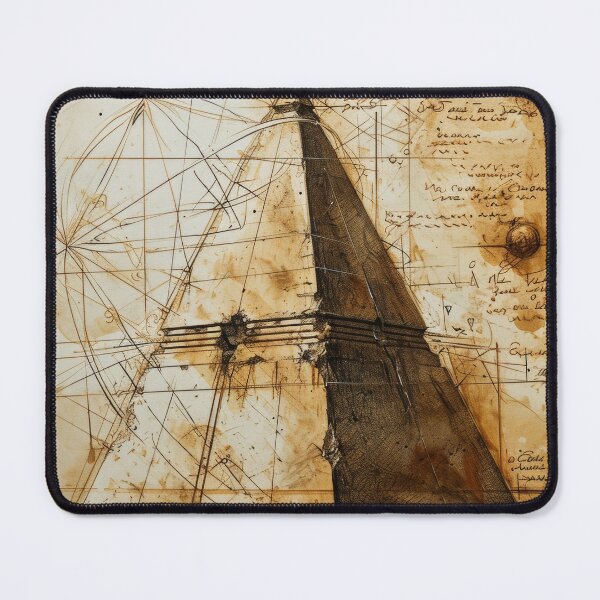 Item preview, Mysterious pyramids in architectural sketch style designed and sold by Piotrek0001.