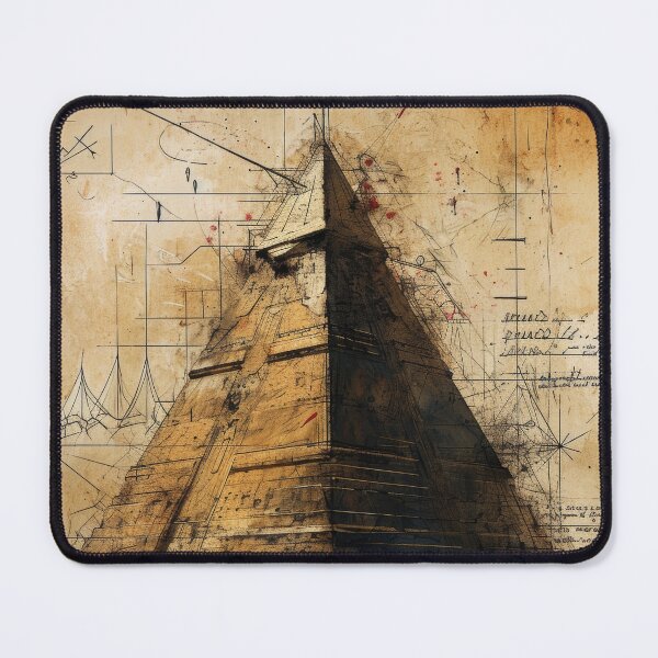 Item preview, Mysterious pyramids in architectural sketch style designed and sold by Piotrek0001.