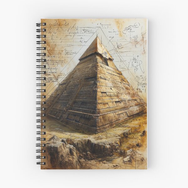Item preview, Mysterious pyramids in architectural sketch style designed and sold by Piotrek0001.