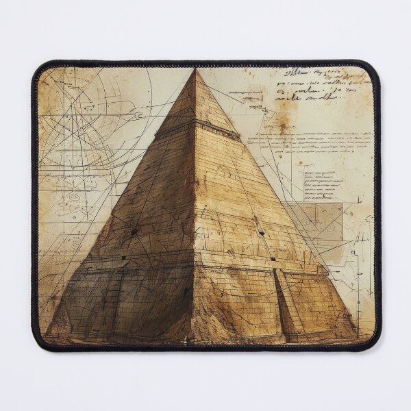 Item preview, Mysterious pyramids in architectural sketch style designed and sold by Piotrek0001.