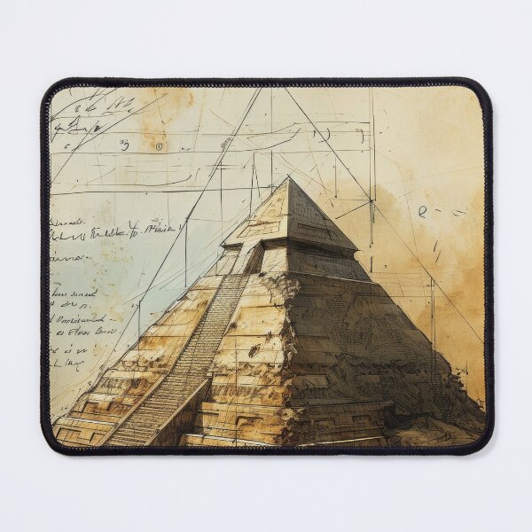 Item preview, Mysterious pyramids in architectural sketch style designed and sold by Piotrek0001.