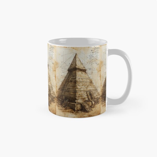 Item preview, Mysterious pyramids in architectural sketch style designed and sold by Piotrek0001.