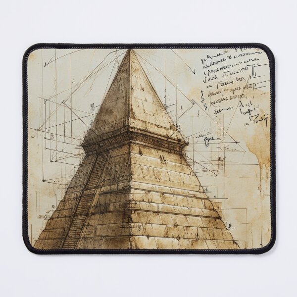 Item preview, Mysterious pyramids in architectural sketch style designed and sold by Piotrek0001.