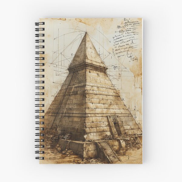 Item preview, Mysterious pyramids in architectural sketch style designed and sold by Piotrek0001.