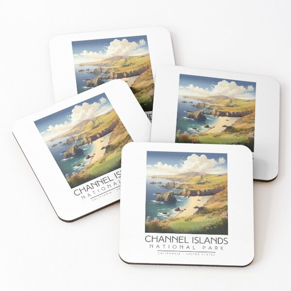 Item preview, A Vintage Illustration of Channel Islands National Park - California - US designed and sold by GoodOldVintage.