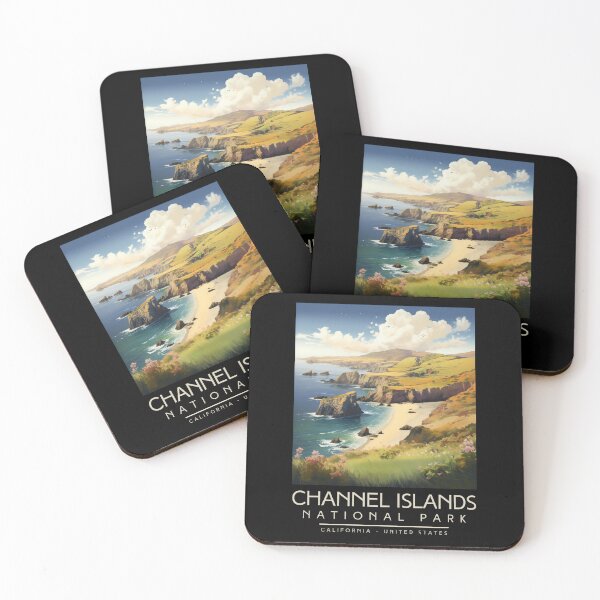 Item preview, A Vintage Illustration of Channel Islands National Park - California - US designed and sold by GoodOldVintage.
